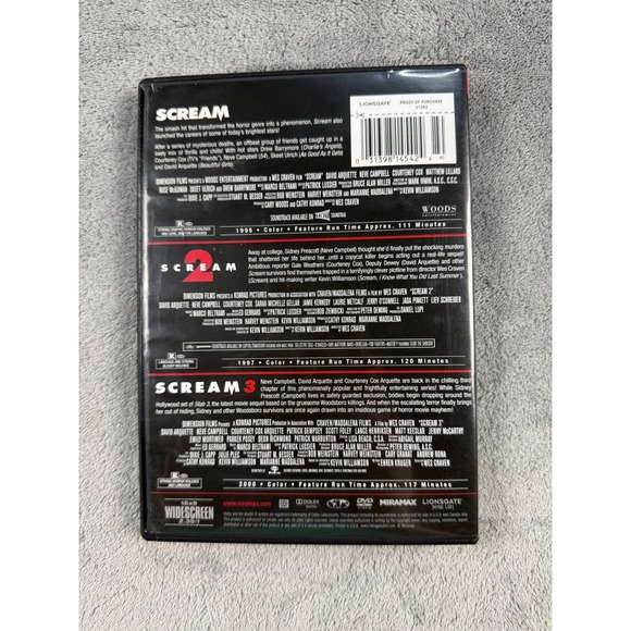 Scream Trilogy DVD Set, Scream, Scream 2, Scream 3 - Picture 5 of 5